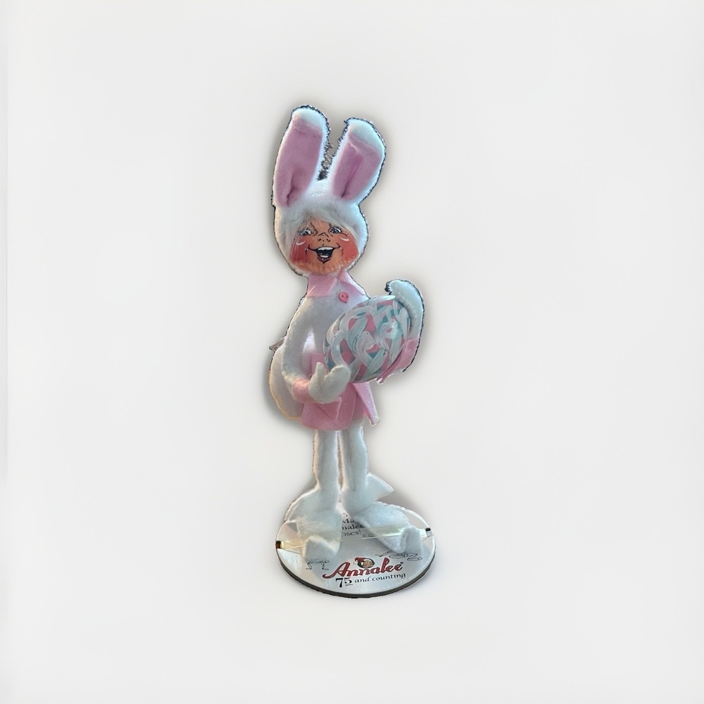 NWT Annalee 2022 Spring Flower Bunny Rabbit Doll 10 Inch  75th Display Card